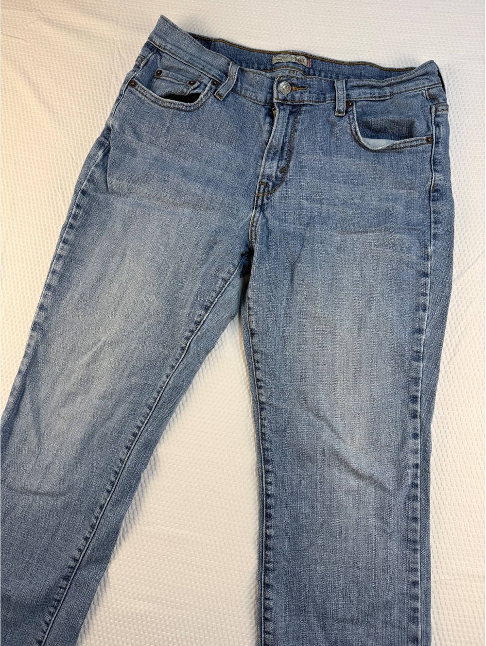 Levi's 512 Slim Taper Women's Jeans Size 12 Short Light Wash Stretch Denim